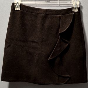 J Crew Mercantile black wool skirt sz2